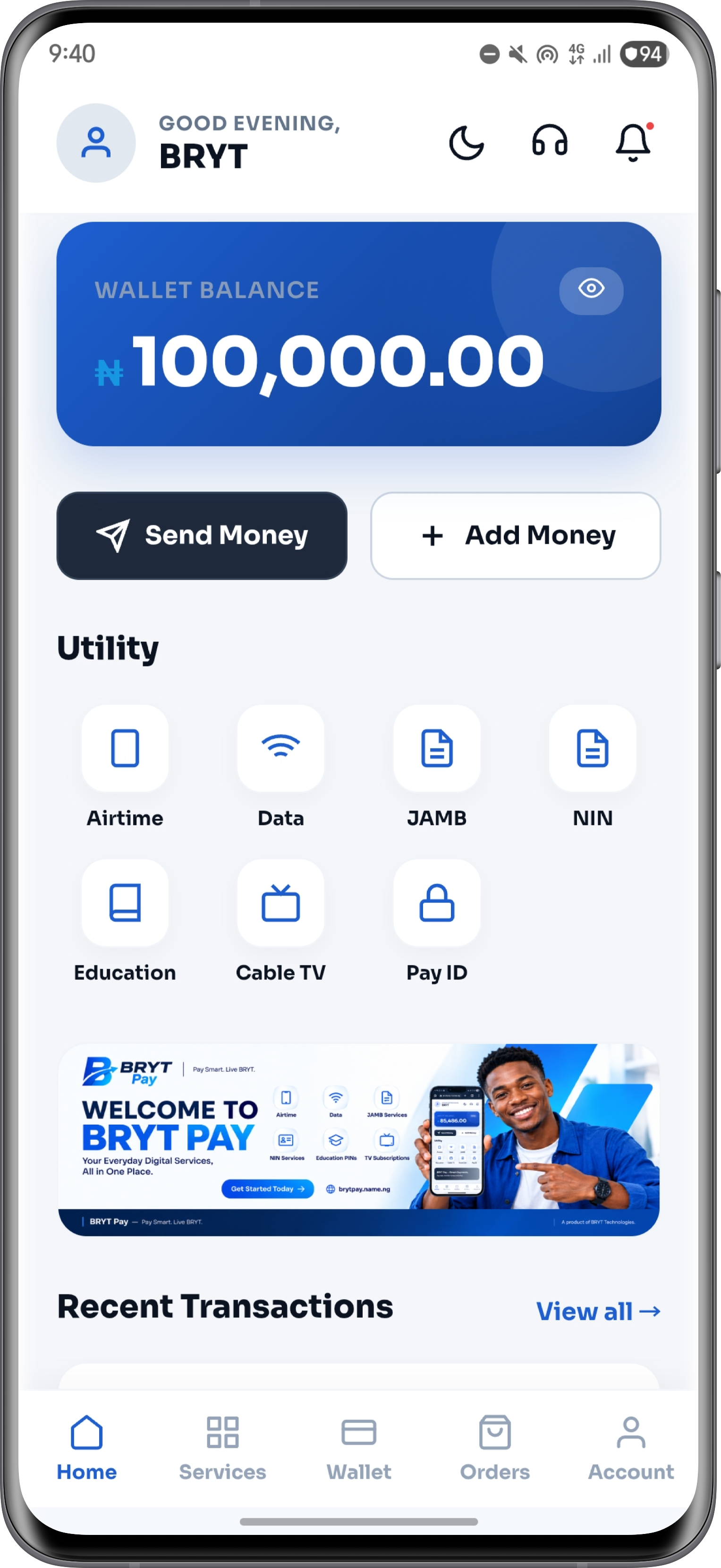 BRYT Pay Dashboard Preview