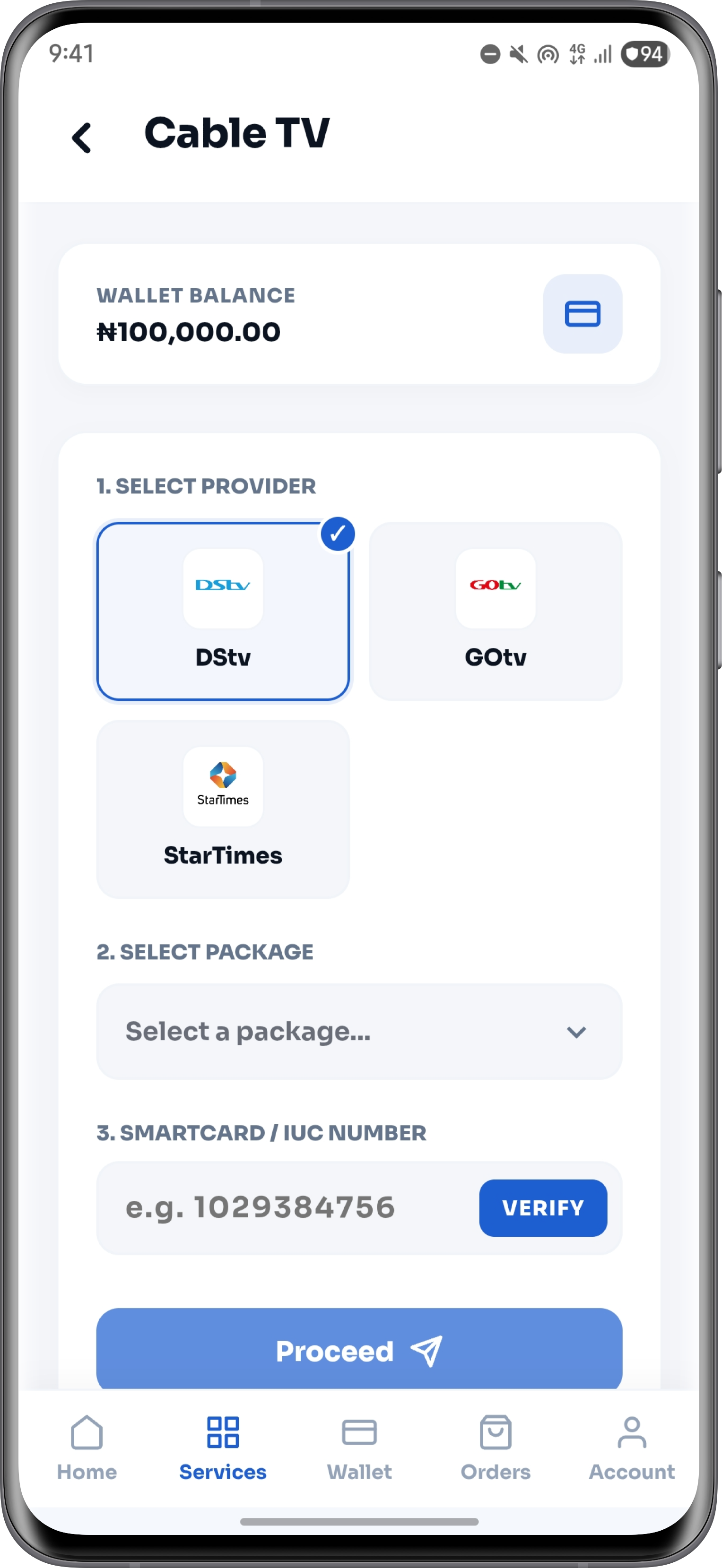 BRYT Pay TV Interface
